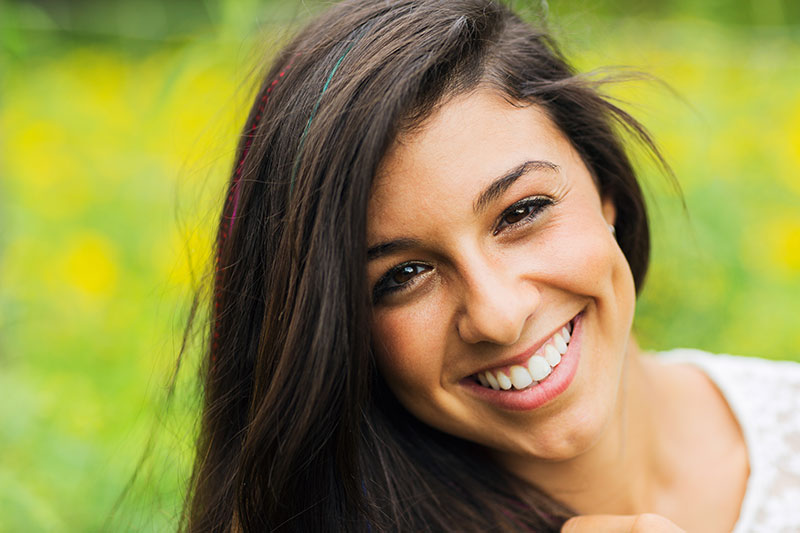 woman smiling